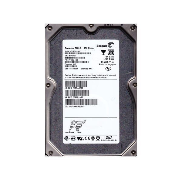 9Y7383-020 Seagate BarraCuda 7200.8 250GB 7200RPM SATA 1.5Gb/s 8MB Cache 3.5-inch Hard Drive