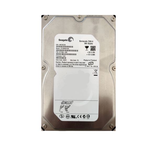 9Y7384-020 Seagate BarraCuda 7200.8 300GB 7200RPM SATA 1.5Gb/s 8MB Cache 3.5-inch Hard Drive