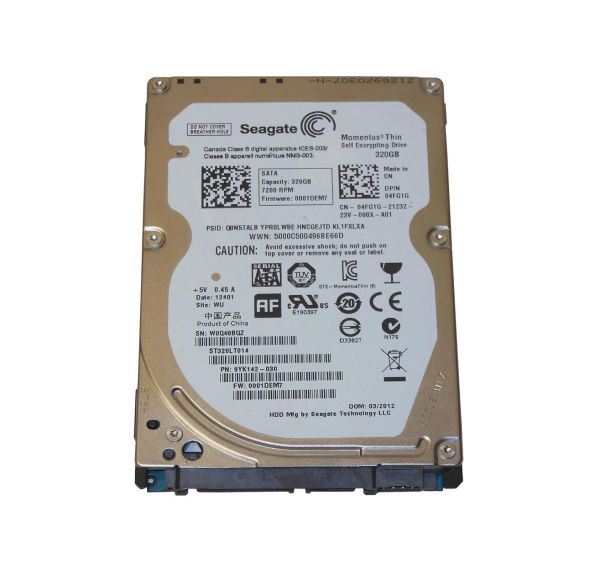 9YK142-030 Seagate 320GB 7200RPM SATA 3Gb/s 2.5-inch Hard Drive