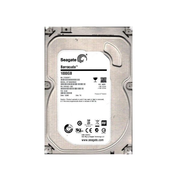9YN162-303 Seagate BarraCuda 1TB 7200RPM SATA 6Gb/s 64MB Cache 3.5-inch Hard Drive