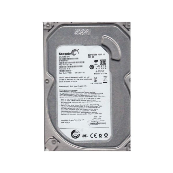 9YP142-304 Seagate BarraCuda 7200.12 500GB 7200RPM SATA 6Gb/s 16MB Cache 3.5-inch Hard Drive