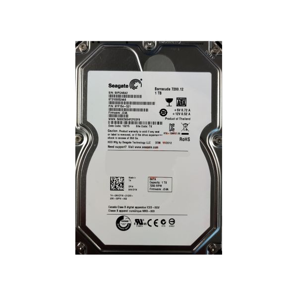 9YP154-521 Seagate 1TB 7200RPM SATA 6Gb/s 3.5-inch Hard Drive