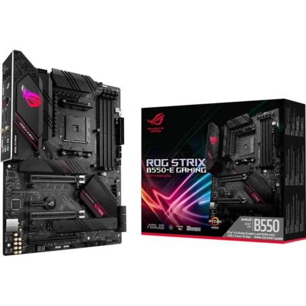 90MB1470-M0EAY0 Asus ROG STRIX B550-E GAMING Socket AM4 AMD B550 Chipset ATX System Board (Motherboard) Supports Ryzen 5000/3000 Series DDR4 4x DIMM