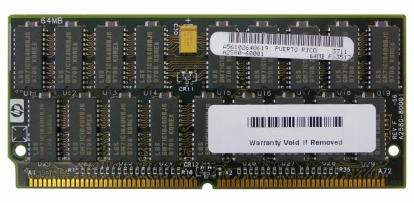 A2580-60001 HP 64MB FastPage ECC SIMM Memory Module