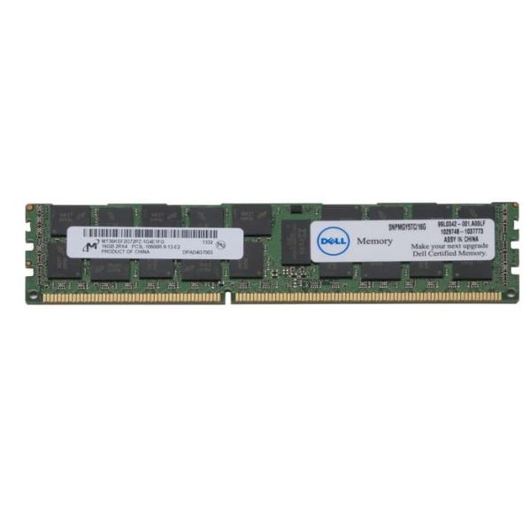 Dell 16GB DDR3-1333MHz PC3-10600 ECC Registered CL9 240-Pin DIMM 1.35V Low Voltage Dual Rank Memory Module