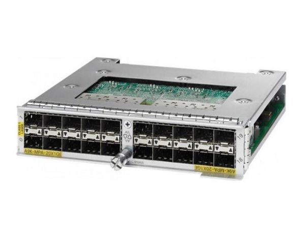 A9K-MPA-20X1GE Cisco ASR 9000 Series 20 x Ports 1GbE SFP Gigabit Ethernet Modular Port Adapter