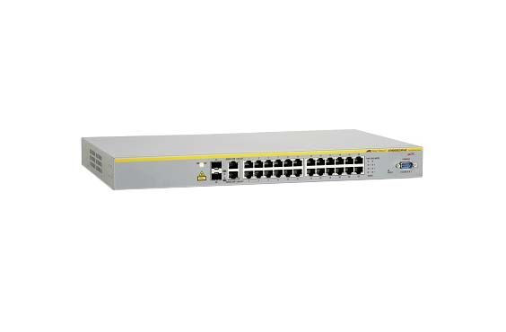 AT-8000S/24POE-30 Allied Telesis 8000S Series 24 x Ports 10/100Base-TX Stackable PoE + 2 x SFP Bays + 1 x Port 1000Base-T Rack-mountable Layer 2 Managed Fast Ethernet Network Switch