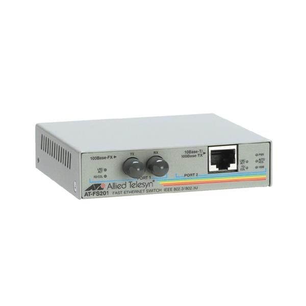AT-FS201-30 Allied Telesis FS200 Series 2 x Ports 10/100Base-TX Rack-mountable Layer 2 Fast Ethernet Speed/Media Converter
