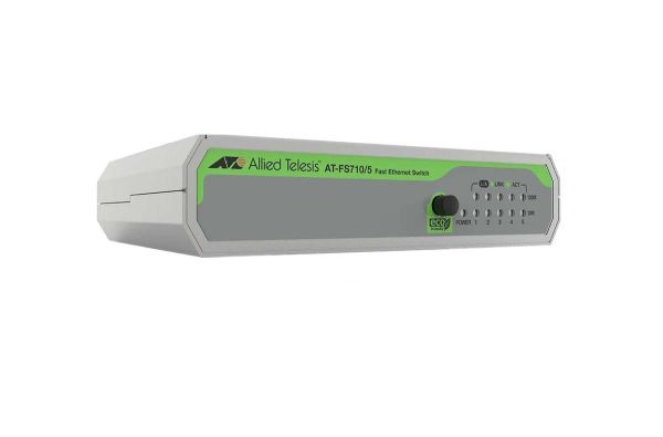 AT-FS710/5-30 Allied Telesis FS710 Series 5 x Ports 10/100Base-TX Rack-mountable Layer 2 Unmanaged Fast Ethernet Network Switch