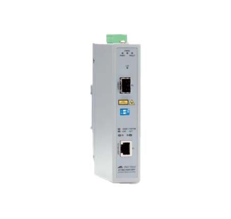 AT-IMC1000TP/SFP-80 Allied Telesis 10/100/1000T PoE+ to 100/1000X SFP Industrial Media and Rate Converter