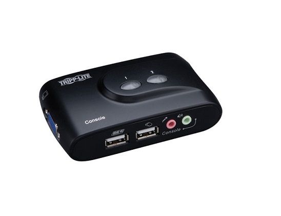 B004-VUA2-K-R Tripp Lite 2-Port Compact USB KVM Switch with Audio Support