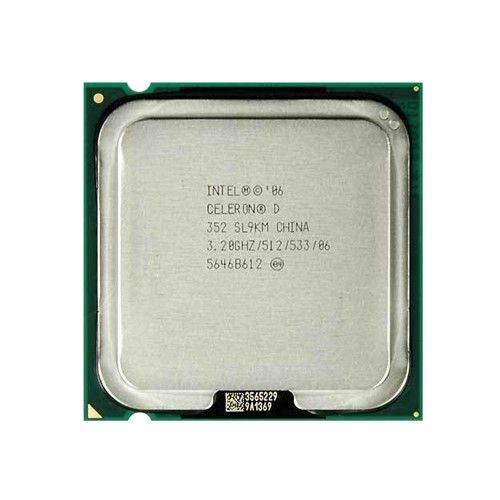 BX80552352SL96P Intel Celeron D 352 Single-Core 3.20GHz 533MHz FSB 512KB L2 Cache Socket LGA775 Processor