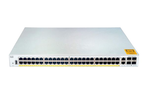 C1000-48FP-4G-L-RF Cisco Catalyst 1000 Series 48 x Ports PoE+ 10/100/1000BaseT + 4 x SFP Ports Layer 2 Managed Gigabit Ethernet Network Switch