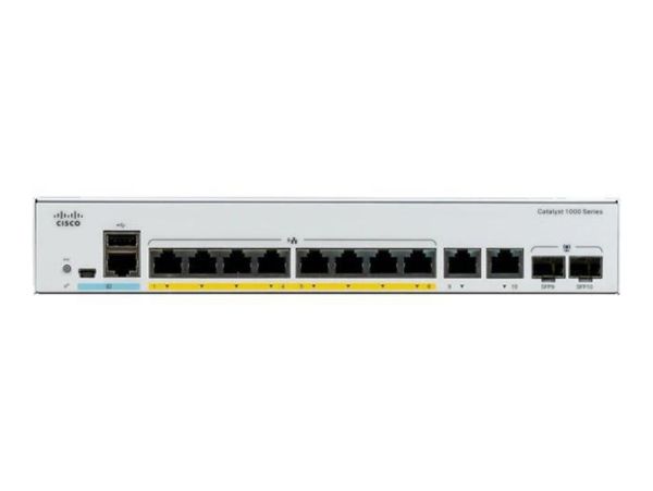 C1000-8T-E-2G-L Cisco Catalyst 1000 Series 8-Port x 10/100/1000Base-T/1000Base-X Gigabit Ethernet Switch