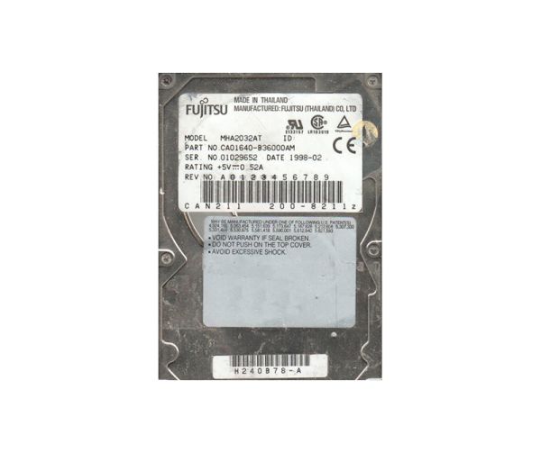 CA01640-B36000AM Fujitsu Desktop 3.2GB 4200RPM ATA/IDE 128KB Cache 2.5-inch Hard Disk Drive