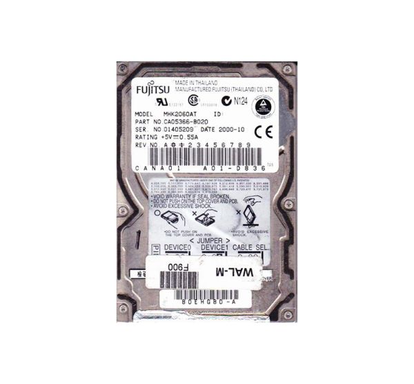 CA05366-B020 Fujitsu Mobile 6GB 4200RPM ATA-66 512KB Cache 2.5-inch Hard Drive