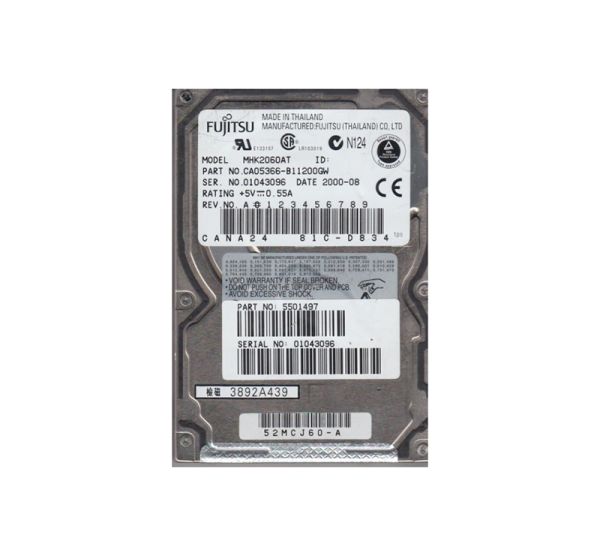 CA05366-B11200GW Fujitsu Mobile 6GB 4200RPM ATA-66 512KB Cache 2.5-inch Hard Drive