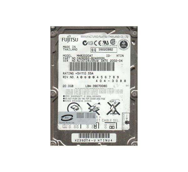 CA06062-B24200DL Fujitsu Mobile 20GB 4200RPM ATA-100 2MB Cache 2.5-inch Hard Drive