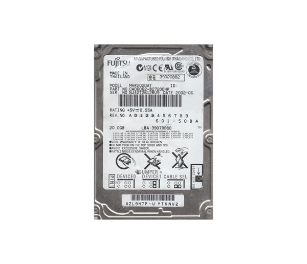 CA06062-B27200HP Fujitsu Mobile 20GB 4200RPM ATA-100 2MB Cache 2.5-inch Hard Drive