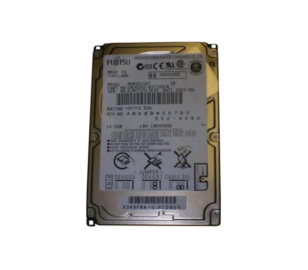 CA06062-B37100CR Fujitsu Mobile 10GB 4200RPM ATA-100 2MB Cache 2.5-inch Hard Drive