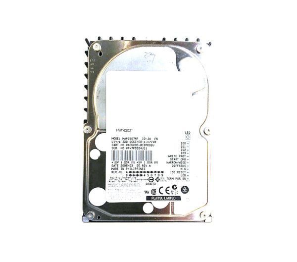 CA06200-B19700EU Fujitsu Enterprise 36.4GB 10000RPM Ultra-320 SCSI 68-Pin 8MB Cache 3.5-inch Hard Disk Drive