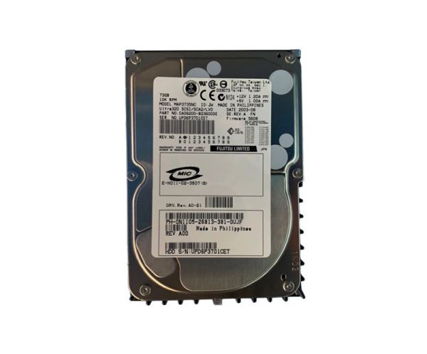 CA06200-B23600DE Fujitsu Enterprise 73.5GB 10000RPM Ultra-320 SCSI 80-Pin Hot-Pluggable 8MB Cache 3.5-inch Hard Disk Drive