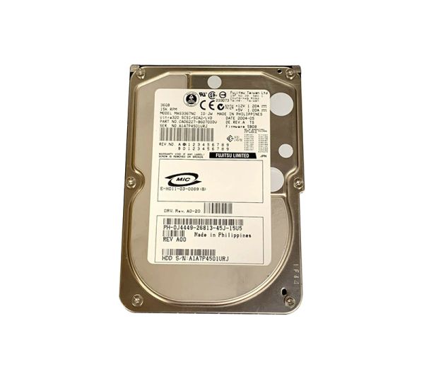 CA06227-B60700DU Fujitsu Enterprise 36.7GB 15000RPM Ultra-320 SCSI 80-Pin Hot-Pluggable 8MB Cache 3.5-inch Hard Disk Drive
