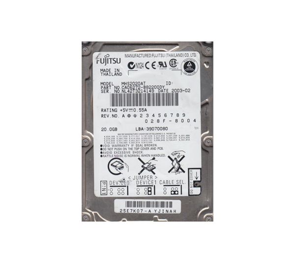 CA06272-B82200DY Fujitsu Mobile 20GB 4200RPM ATA-100 2MB Cache 2.5-inch Hard Drive