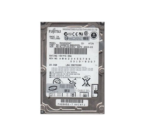 CA06272-B86200DL Fujitsu Mobile 20GB 4200RPM ATA-100 2MB Cache 2.5-inch Hard Drive