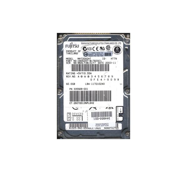 CA06297-B17600C1 Fujitsu Mobile 60GB 4200RPM ATA-100 2MB Cache 2.5-inch Hard Drive