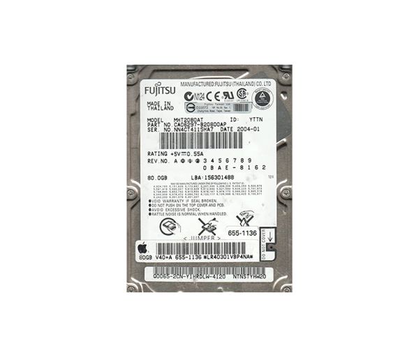 CA06297-B20800AP Fujitsu Mobile 80GB 4200RPM ATA-100 8MB Cache 2.5-inch Hard Drive