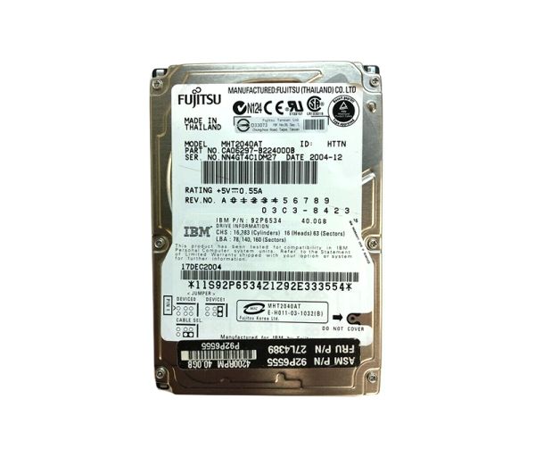 CA06297-B224000B Fujitsu Mobile 40GB 4200RPM ATA-100 2MB Cache 2.5-inch Hard Drive