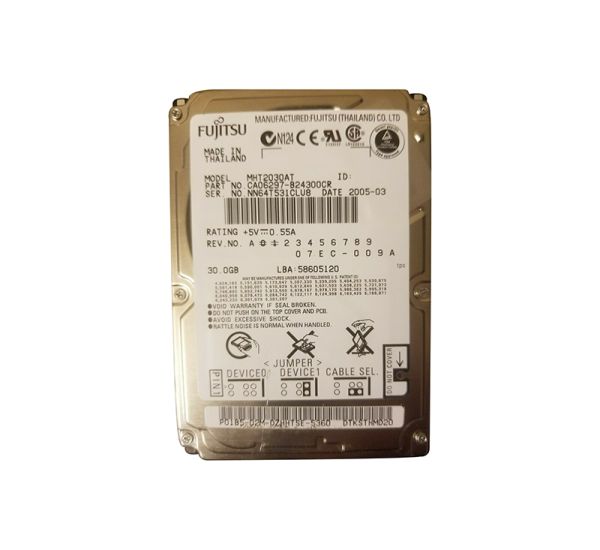 CA06297-B24300CR Fujitsu Mobile 30GB 4200RPM ATA-100 2MB Cache 2.5-inch Hard Drive
