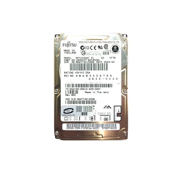 CA06297-B25400DL Fujitsu Mobile 40GB 4200RPM ATA-100 2MB Cache 2.5-inch Hard Drive