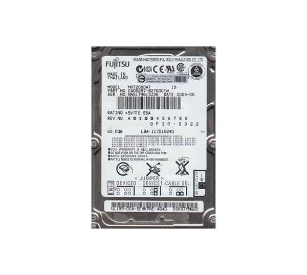 CA06297-B27600TW Fujitsu Mobile 60GB 4200RPM ATA-100 8MB Cache 2.5-inch Hard Drive