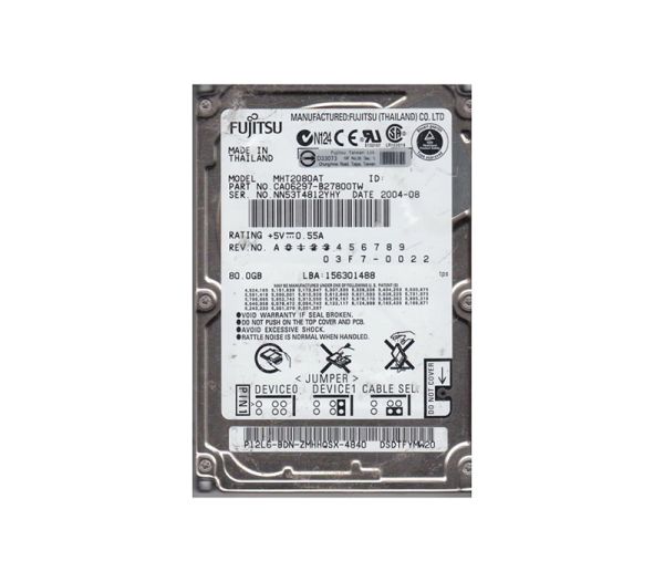 CA06297-B27800TW Fujitsu Mobile 80GB 4200RPM ATA-100 8MB Cache 2.5-inch Hard Drive