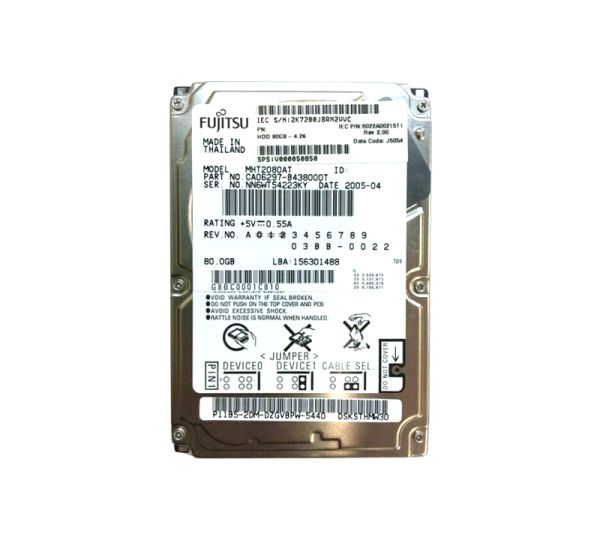 CA06297-B438000T Fujitsu Mobile 80GB 4200RPM ATA-100 8MB Cache 2.5-inch Hard Drive