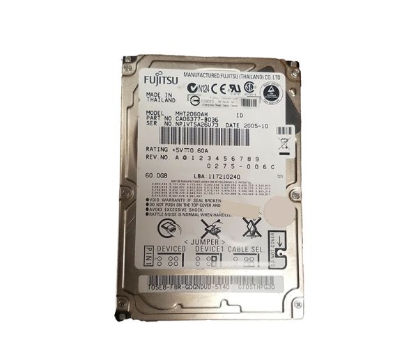 CA06377-B036 Fujitsu Mobile 60GB 5400RPM ATA-100 8MB Cache 2.5-inch Hard Drive
