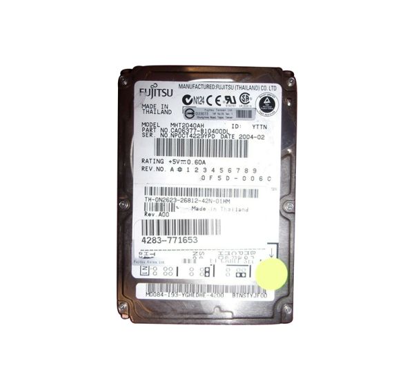 CA06377-B10400DL Fujitsu Mobile 40GB 5400RPM ATA-100 8MB Cache 2.5-inch Hard Drive