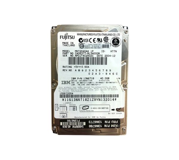 CA06377-B134000B Fujitsu Mobile 40GB 5400RPM ATA-100 8MB Cache 2.5-inch Hard Drive