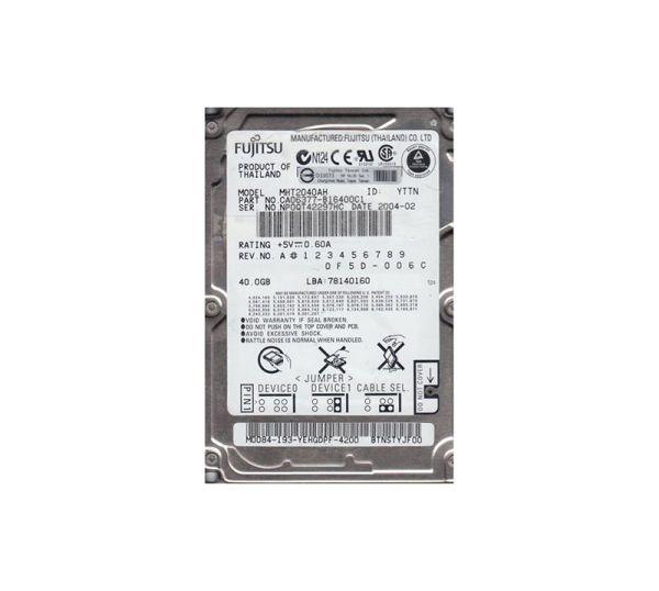 CA06377-B16400C1 Fujitsu Mobile 40GB 5400RPM ATA-100 8MB Cache 2.5-inch Hard Drive