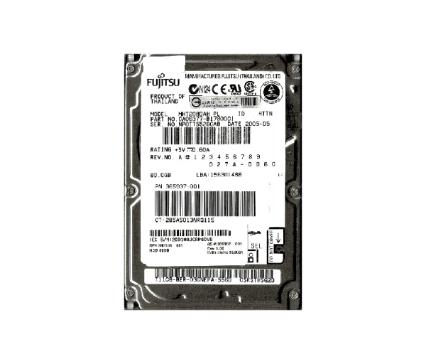 CA06377-B17800C1 Fujitsu Mobile 80GB 5400RPM ATA-100 8MB Cache 2.5-inch Hard Drive