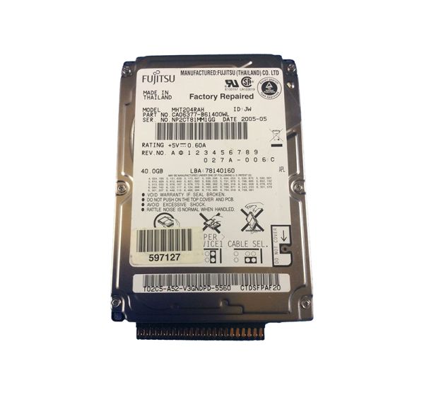 CA06377-B61400WL Fujitsu Mobile 40GB 5400RPM ATA-100 8MB Cache 2.5-inch Hard Drive