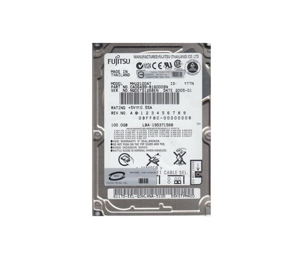 CA06499-B16000SN Fujitsu Mobile 100GB 4200RPM ATA-100 8MB Cache 2.5-inch Hard Drive