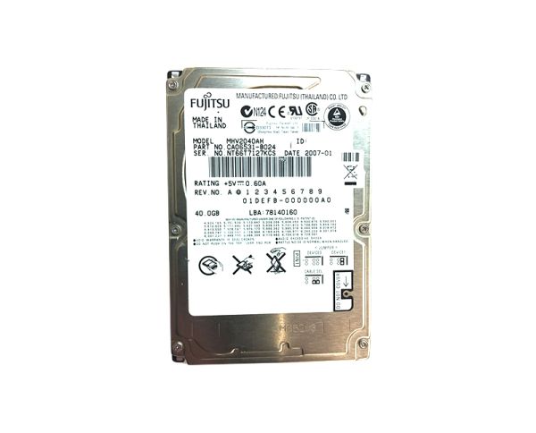 CA06531-B024 Fujitsu Mobile 40GB 5400RPM ATA-100 8MB Cache 2.5-inch Hard Drive