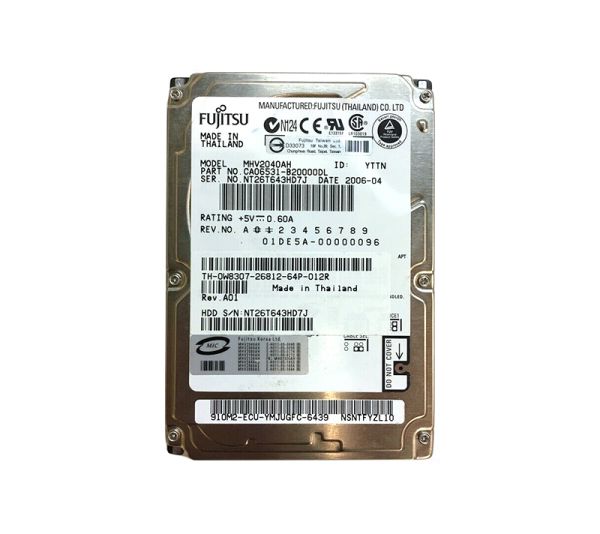 CA06531-B20000DL Fujitsu Mobile 40GB 5400RPM ATA-100 8MB Cache 2.5-inch Hard Drive