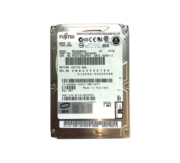 CA06531-B20400DL Fujitsu Mobile 80GB 5400RPM ATA-100 8MB Cache 2.5-inch Hard Drive