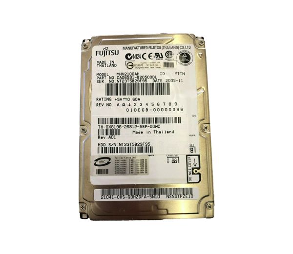 CA06531-B20500DL Fujitsu Mobile 100GB 5400RPM ATA-100 8MB Cache 2.5-inch Hard Drive