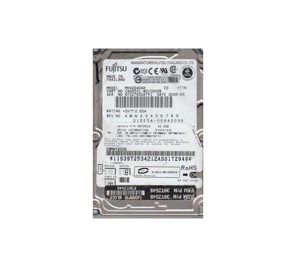 CA06531-B210000B Fujitsu Mobile 40GB 5400RPM ATA-100 8MB Cache 2.5-inch Hard Drive