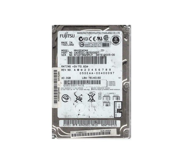 CA06531-B250000T Fujitsu Mobile 40GB 5400RPM ATA-100 8MB Cache 2.5-inch Hard Drive